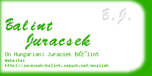 balint juracsek business card